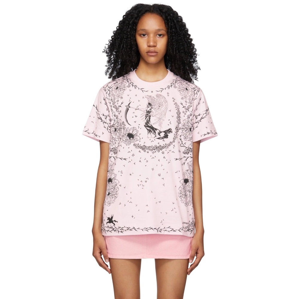 Givenchy Pink Gothic T-Shirt Unisex Size Medium Rare